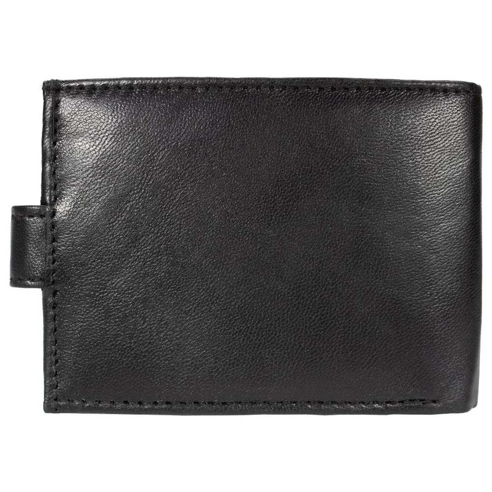 Leather Mens Wallet with Snap Closure